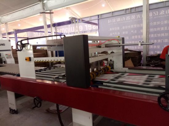 Bottom folder gluing with automatic flexo printing slotting die-cutting and auto bundling machine