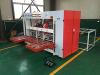 Semi-Auto Double Piece Sheet Folder Gluer Boxing Making Machine